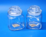Anchor Hocking Clear Glass Canister Storage Jars &amp; Lids - Vintage But NE... - £18.27 GBP