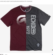 Ecko Unltd Logo T-SHIRT BURGUNDY/CHARCOAL Htr - E012K1049. 3XL - $31.68