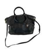 Michael Kors Beckett Large Top Zip Leather Satchel Crossbody Bag Black #... - $197.99
