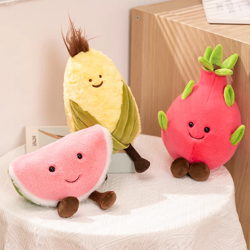 Simulation Face Fruit Pitaya Watermelon Plants Funny Corn Pillow Home Decor - £27.21 GBP