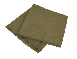 Zeckos Katie Brown Square Natural Jute Tablecloth with Fringe Edge 60 X 60 inch - £13.97 GBP