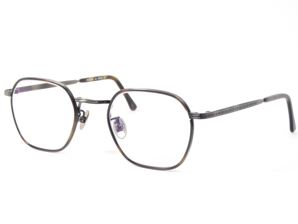 Dieter Funk GRENDEL as TORTOISE /ANTIQUE SILVER UNIQUE EYEGLASSES 50-22-... - $218.43