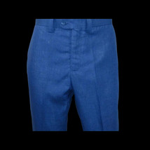 Men INSERCH premium Soft Linen Breathable Pants LS29116 Royal Blue image 2