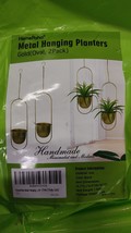 HemePaha Metal Hanging Planters Gold Plant Hanger with 6 In Flower Pots,Set of 2 - £22.90 GBP