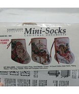 Vermillion Stitchery Mini-Socks Christmas Ornaments Counted Cross Stitch... - $23.69 CAD