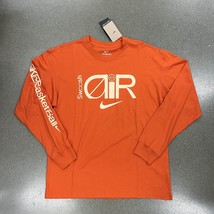 Nike Max90 Men Long-Sleeve Basketball T-Shirt FN0819-893 Campfire Orange... - $26.95
