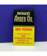 Perfume label 1920 art deco ephemera advertising Buergers Denver Amber O... - $11.77