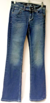 Apt 9 Bootcut Embellished Stretch Blue Bling Jeans Low Rise 5 Pocket 10 ... - $19.79