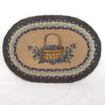 Blueberry Basket Braided Jute 4-PC Oval Placemat Set - $67.00