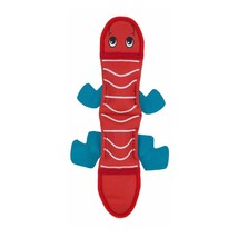 Outward Hound Fire Biterz Dog Toy Lizard 2 Squeakers Red 1ea/MD - £17.37 GBP