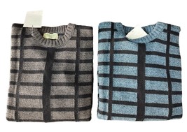 Pullover Man Wool Check Sports Crew-Neck McDavis Comfortable Hot Man Sweater - £53.92 GBP+