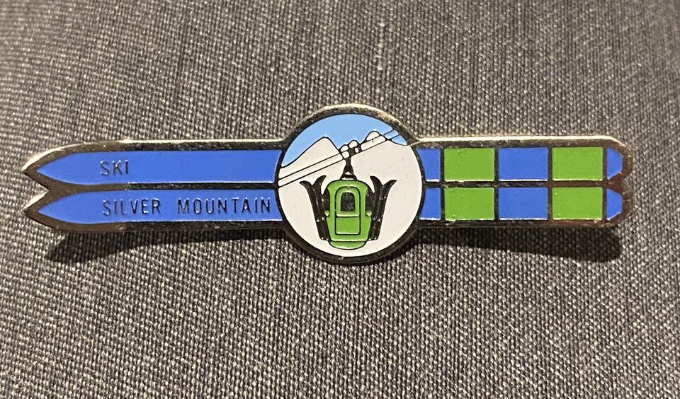 Silver Mountain Ski Resort Kellogg Idaho Ski Pin Ski Shaped - £22.19 GBP