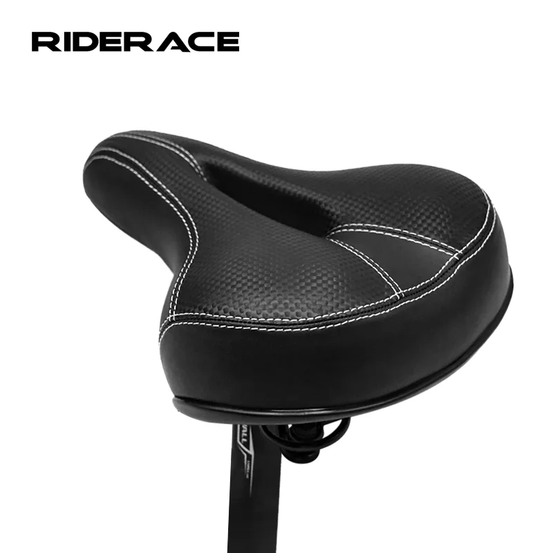 Bicycle Saddle High Quality Leather Comfortable Shockproof MTB Mountain Bike Thi - £143.96 GBP