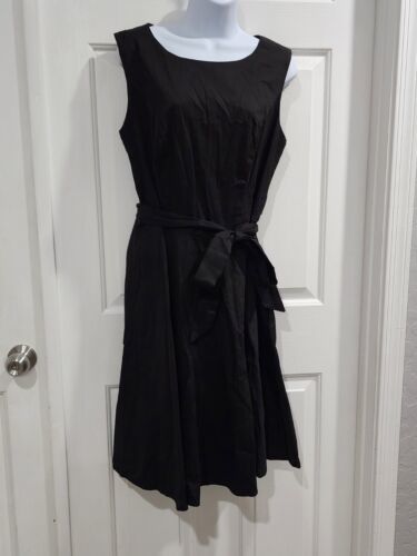 Hanpceirs Dress Womens Sleeveless Black Dress Belted XL Plain Solid Blac... - $21.46