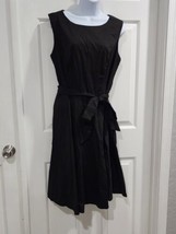 Hanpceirs Dress Womens Sleeveless Black Dress Belted XL Plain Solid Blac... - $21.46