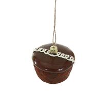 CUPCAKE CHRISTMAS TREE ORNAMENT 2&quot; Fun Glass Food Chocolate Hostess Styl... - €11,13 EUR