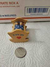 Vintage Dollhouse Cradle With Babies Made In West Germany - £19.98 GBP