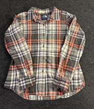 The North Face Women&#39;s Size M Plaid Button Up Long Sleeve Shirt Roll Up ... - £18.13 GBP