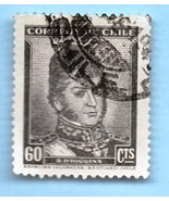 Used Chile Postage Stamp (1948) 60c Bernardo O&#39;Higgins - Scott # 252 - €1,70 EUR