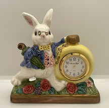1992 Vintage Fitz and Floyd Alice &amp; Wonderland Rabbit Pocket Watch Disne... - £53.44 GBP