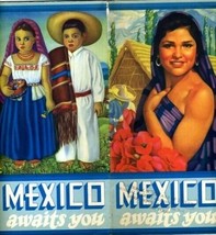 1930&#39;s Mexico Awaits You Magnificent Colorful Brochure National Railways - £44.09 GBP