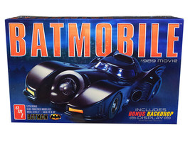 Skill 2 Model Kit Batmobile Batman 1989 Movie w Backdrop Display 1/25 Sc... - $44.24