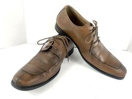 Vince Camuto Oxford Men 10.5D Conti Dress Shoes Brown Patent Split Apron... - $359.91 MXN