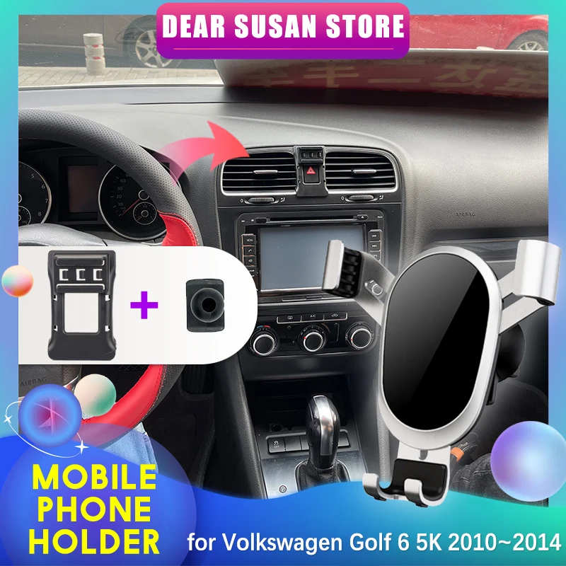 Car Mobile Phone Holder for Volkswagen VW Golf 6 Mk6 5K 2010~2014 2011 GPS Air - £14.08 GBP+