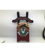 Vintage 15” Ceramic Christmas Wall Hanging Sled “Season’s Greetings” Hol... - $636.28 MXN