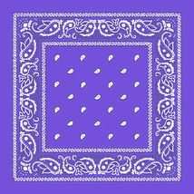 Light Purple - ScarfPaisley Print Bandana Head Wrap 100% Cotton Headband - £11.94 GBP