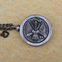 Pewter Keepsake Memory Charm Cremation Urn with Chain - Army - $99.99