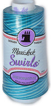 Maxi Lock Swirls Blue Water Ice Serger Thread  53-M57 - £11.99 GBP