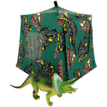 Forest Green Toy Play Pop Up Tent, 2 Sleeping Bags, T-Rex Dinosaur Print Fabric - £19.94 GBP