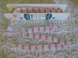 7/8&quot; Wide PINK &amp; WHITE STRIPE Cotton &amp; Polyester Sewing TRIM - 3 7/8 Yards - $3.00
