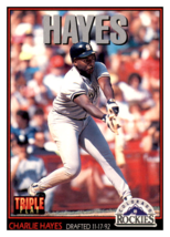 1993 Triple Play Charlie
  Hayes   Colorado Rockies Baseball Card
  GMMGD - $9.50 MXN