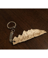 Mountain Keychain / Engraved Wood Keychain / Personalized wood  keychain - $552.09 MXN