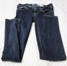 Hollister Women&#39;s Jeans 3R 5 Pocket Dark Wash Skinny Straight Leg Low 7&quot;... - £21.67 GBP
