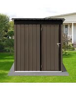 5x4ft Metal Garden Sheds: Brown &amp; Black Outdoor Storage Solutions - €196,33 EUR