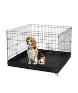 Dog Playpen 4 Panels Foldable Metal Dog Exercise Pen with Bottom Pad 36 in - $1,065.99 MXN