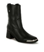 Iliad Genuine Leather Metallic Accent Ankle Boots - €136,90 EUR