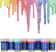 Glitter Paint - Set of 8 Sparkly, 20Ml Acrylic Paints with Metallic - £25.65 GBP