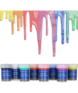 Glitter Paint - Set of 8 Sparkly, 20Ml Acrylic Paints with Metallic - £25.63 GBP