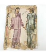Vintage 1948 Simplicity 2598 Sewing Pattern Womens Pajamas Bust 30 post ... - £7.24 GBP