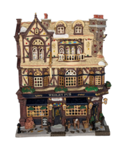 Lemax WESLEY PUB BAR Essex Street Facade Wall Hanging Free Standing LED ... - $108.85