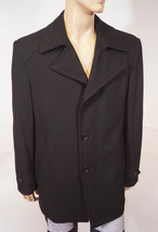 Michael Kors MM15164DR Men&#39;s Black Wool Insulated Car Coat Jacket Large L - $77.99