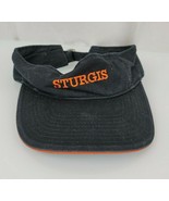 Adjustable Visor Hat Cap Black Orange Sturgis Motorcycle - £15.63 GBP