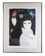 &quot;Night Life&quot; Limited Edition 78/200 Lithograph by Charles Levier, Framed 29x23&quot; - £590.50 GBP
