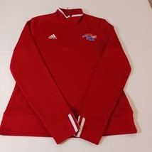 Adidas Climalite LATECH Men's Red 1/4 Zip Pullover Shirt Long Sleeve Size Medium - $19.79