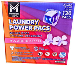 Member's Mark Laundry Detergent Power Pacs Blooming Breeze 130 Count - $37.61