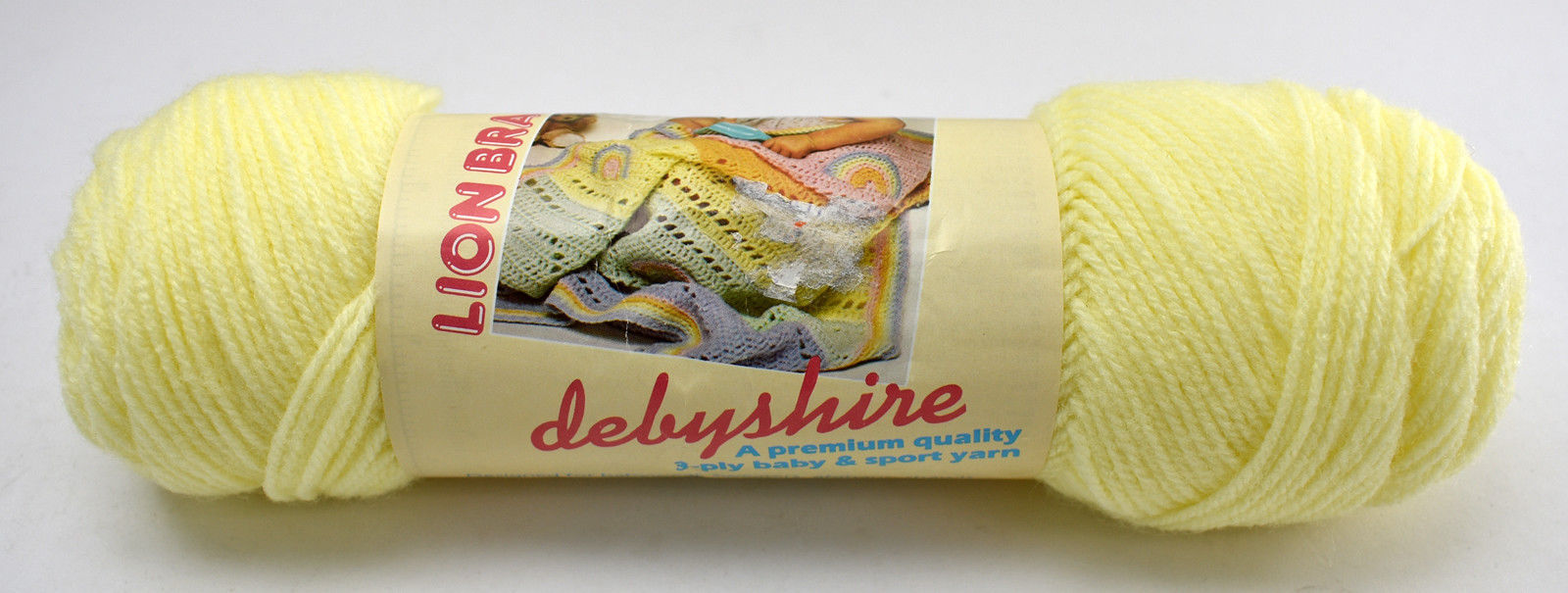 Vintage Lion Brand Debyshire Acrylic Baby & Sport Yarn - 1 Skein Light Yellow - $7.55